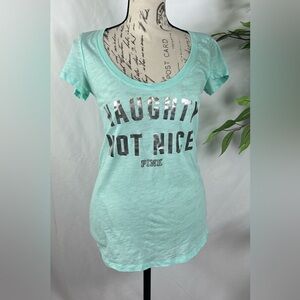 PINK Victoria's Secret Blue Short Sleeve Tee